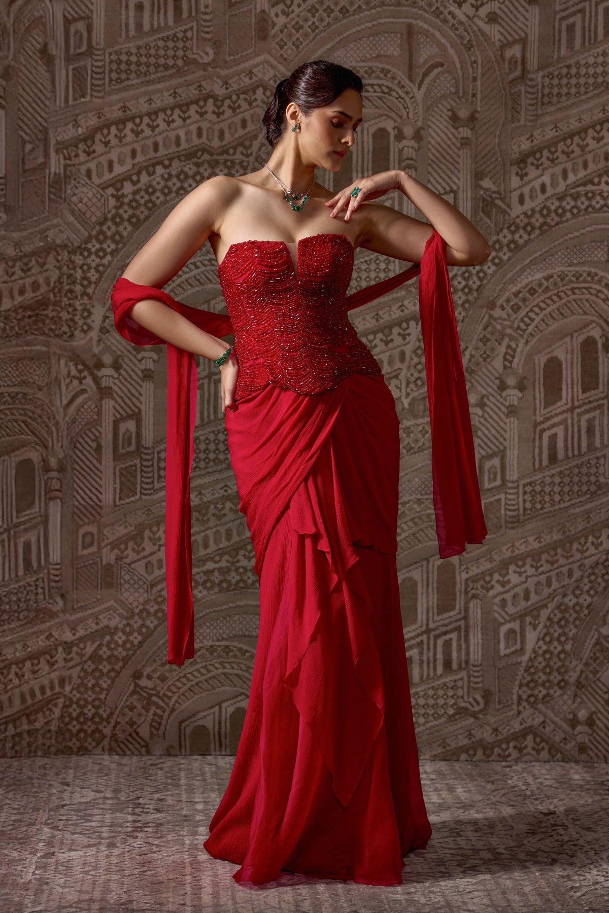 Dynasty Drape Saree Set