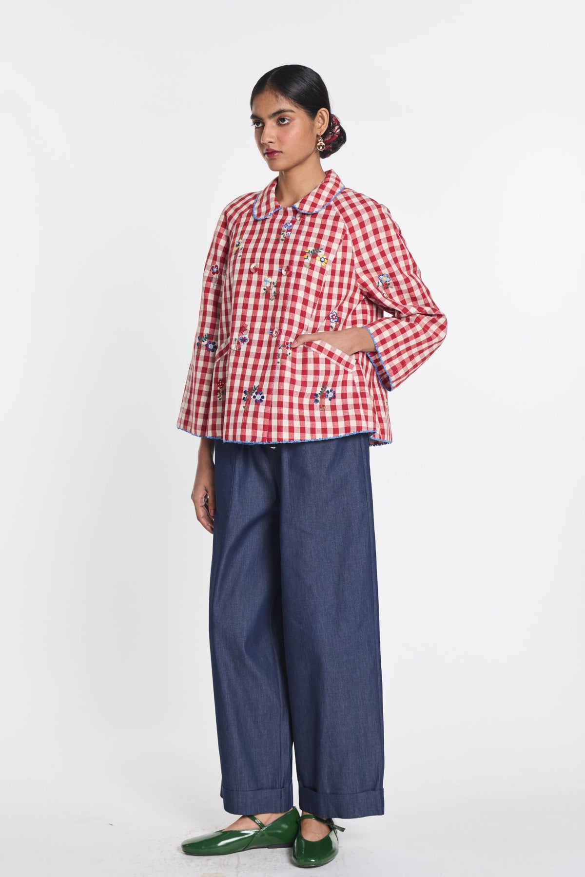 Baptisia Gingham Jacket