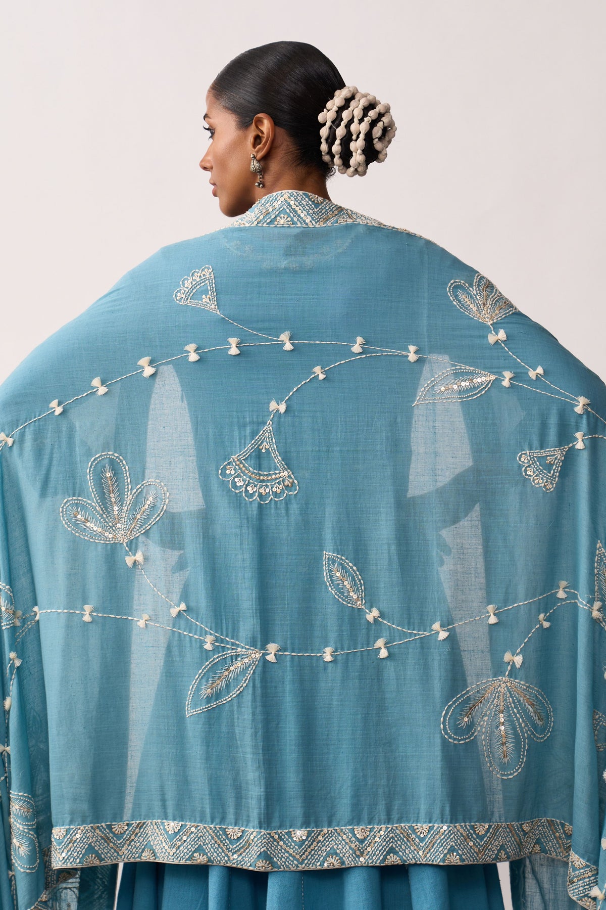 Kittur Rani Blue Dupatta