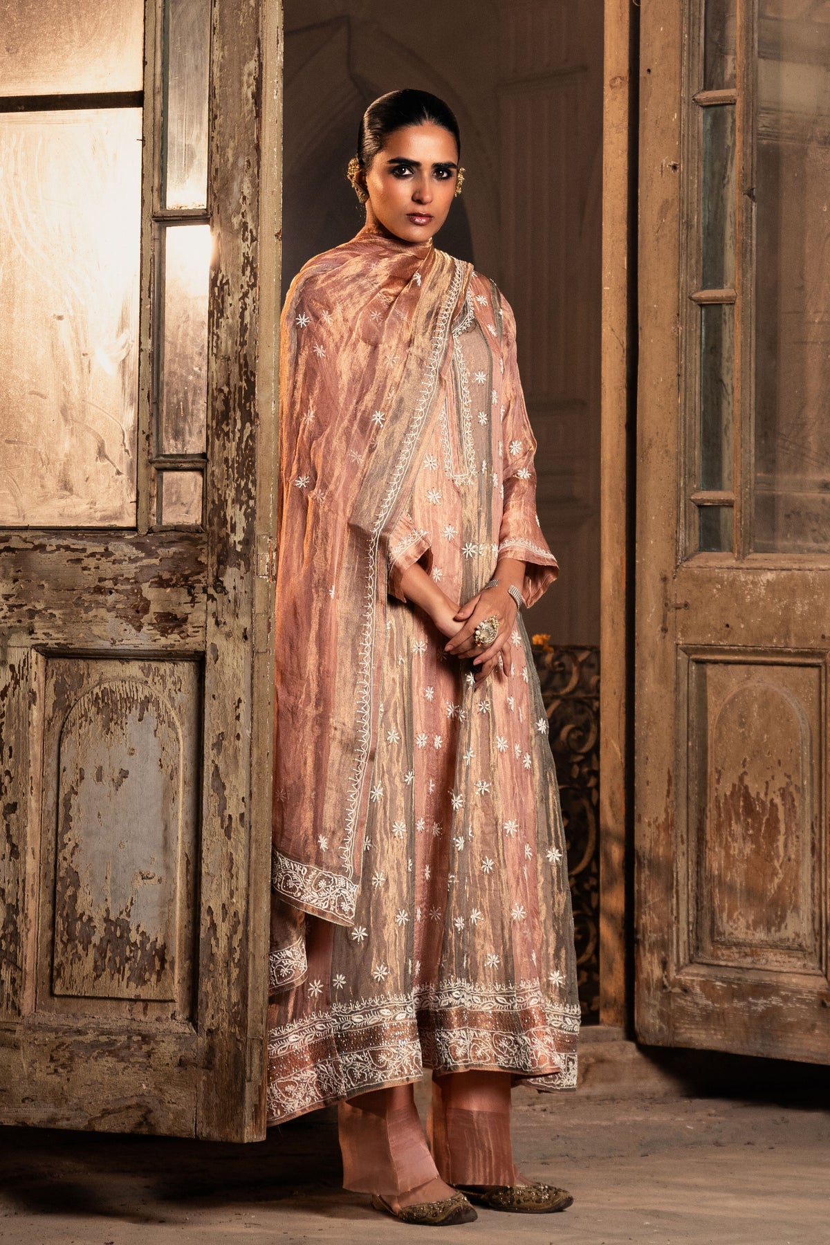 Rose Pink Anarkali Set