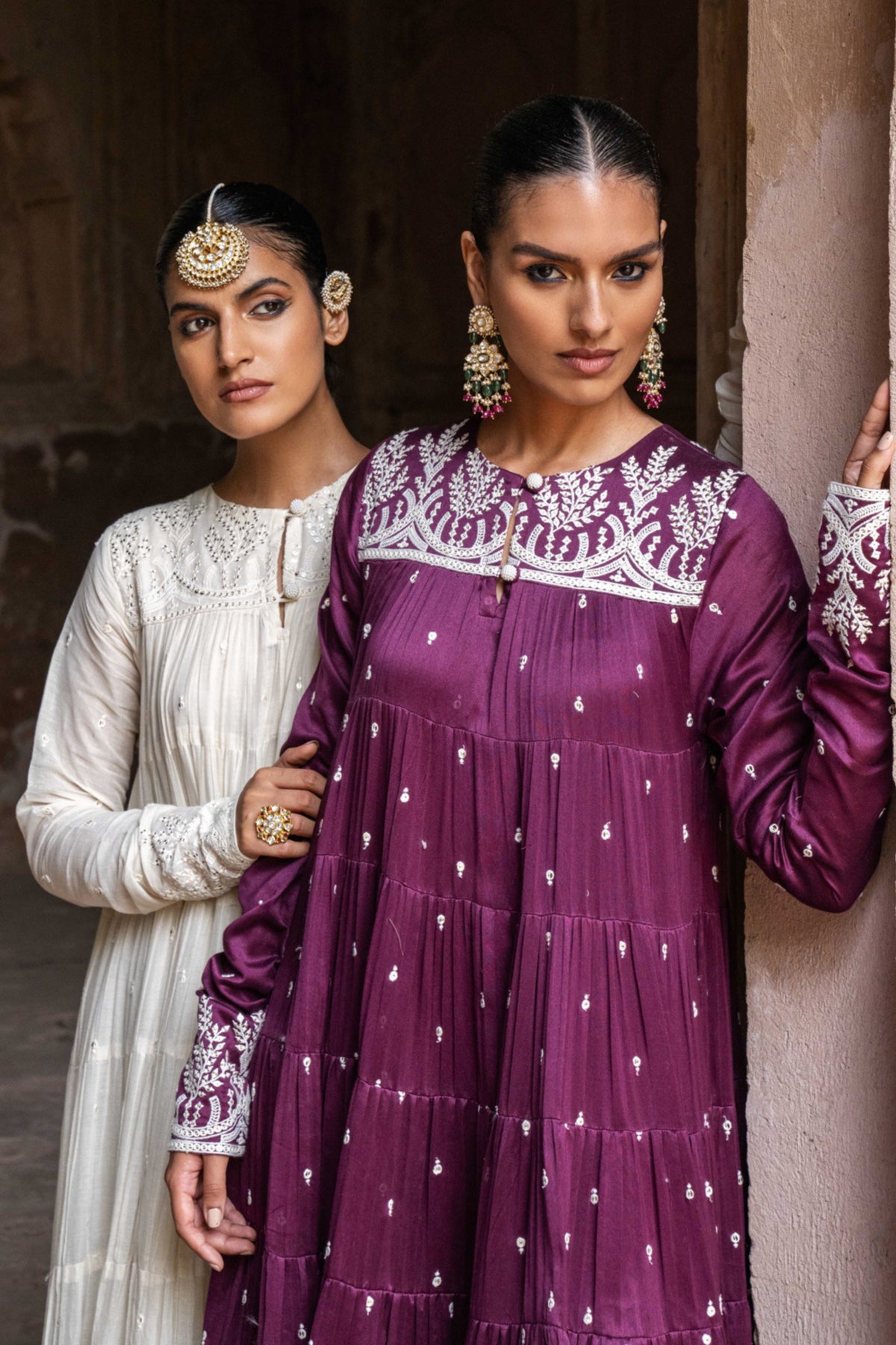 8 Layer All Over Embroidered Anarkali Set