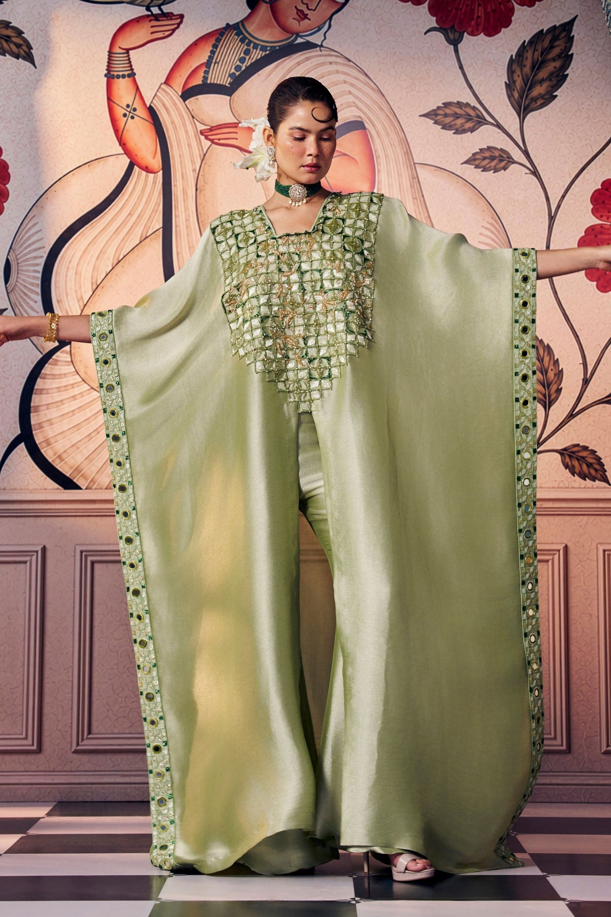 Pistachio Kaftan Set