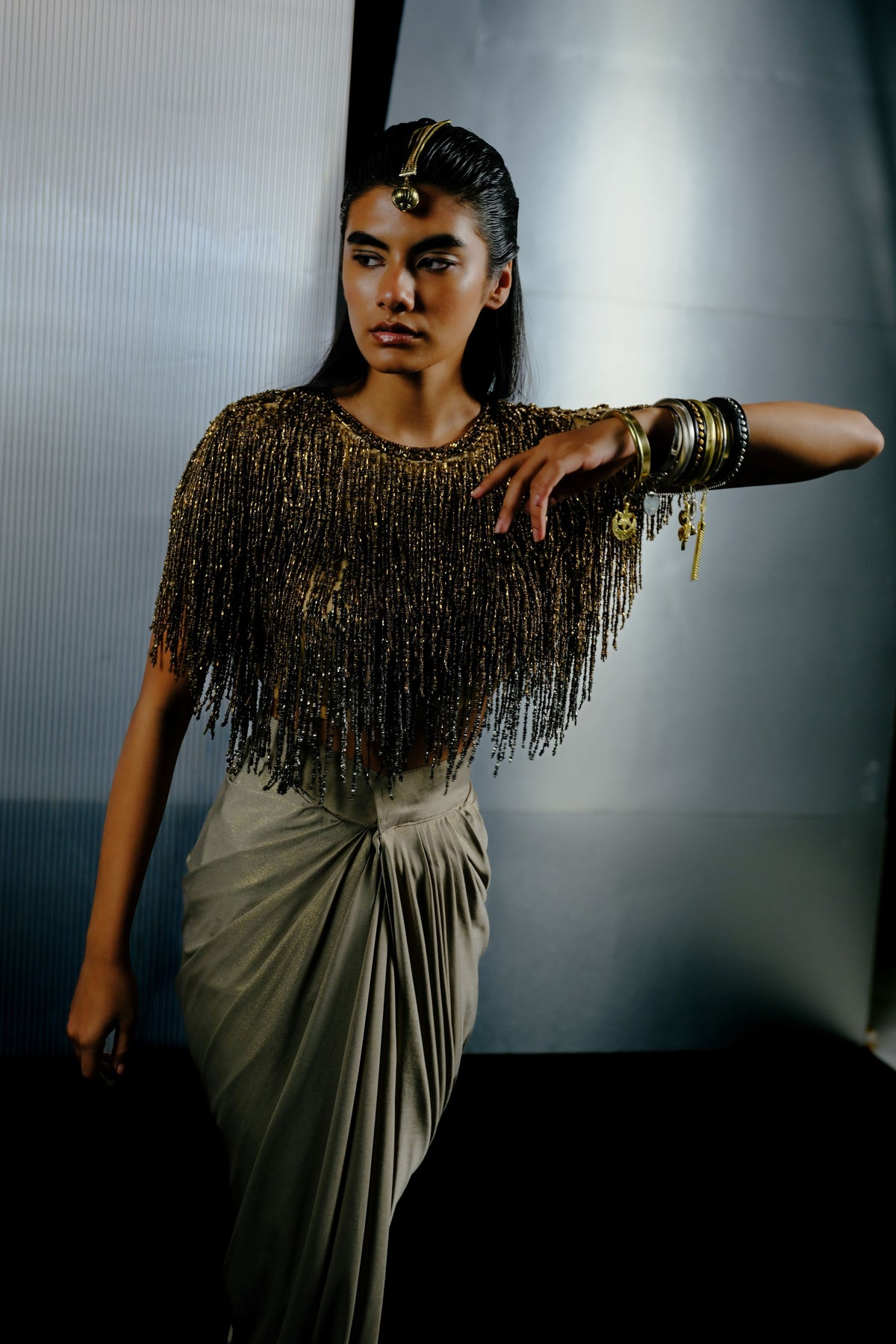 Gold Pewter Crop Top