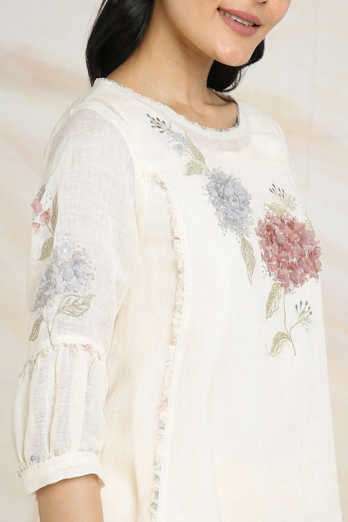 Hydrangea Off White Top