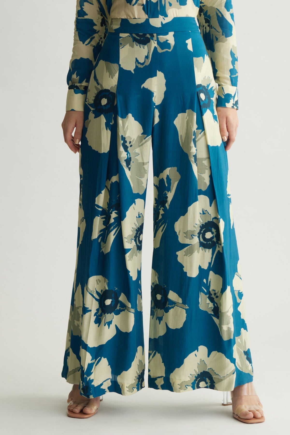 Floral Pleated Pants
