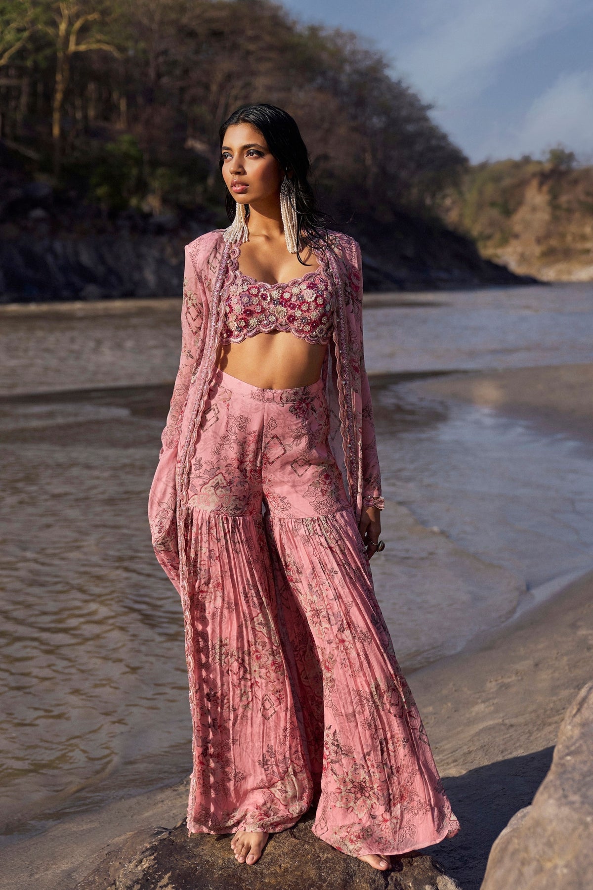 Irina Chiffon Sharara Set