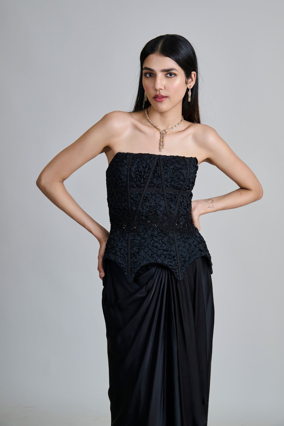 Ciara Black Skirt Set