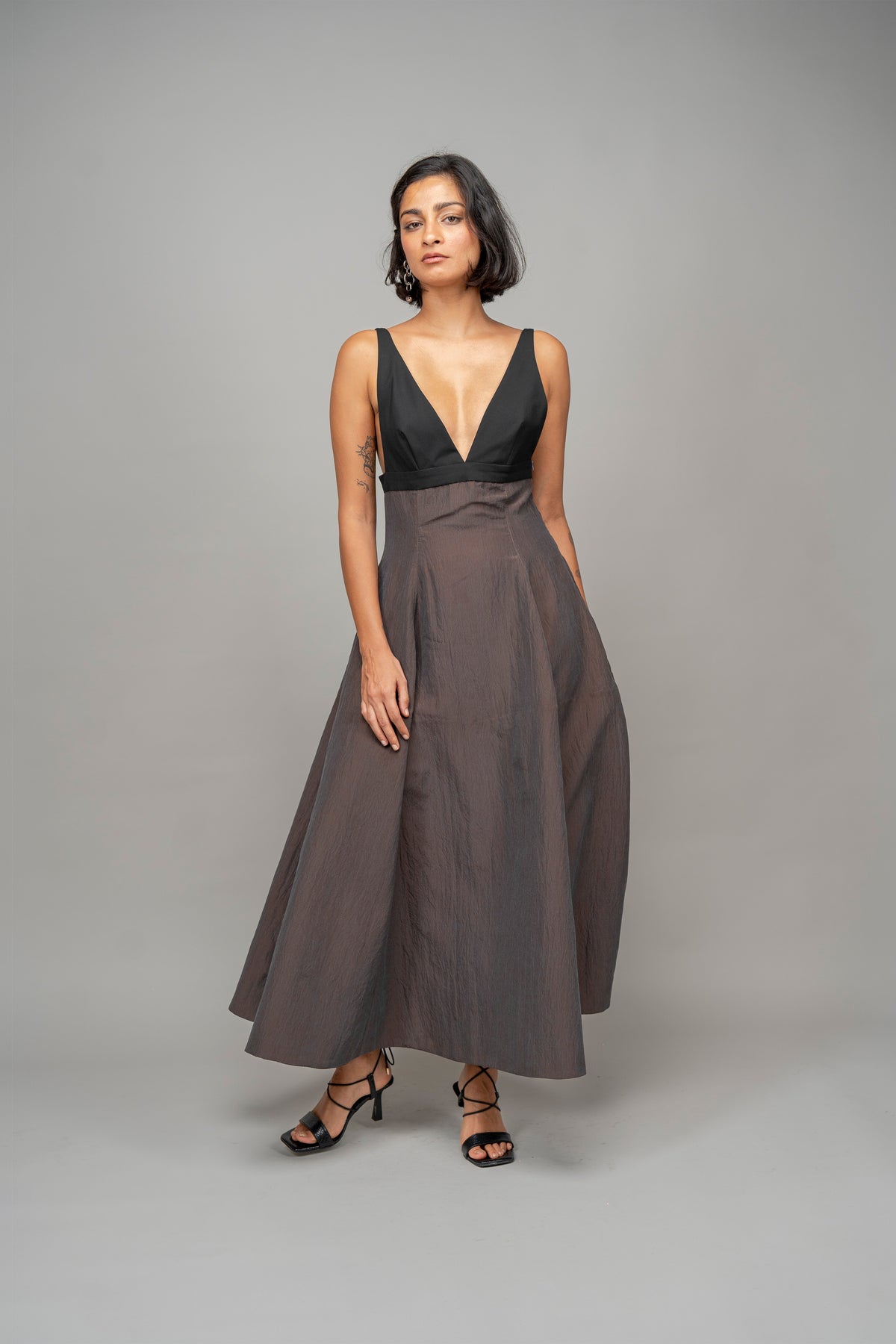 Husk Dress in Carbon