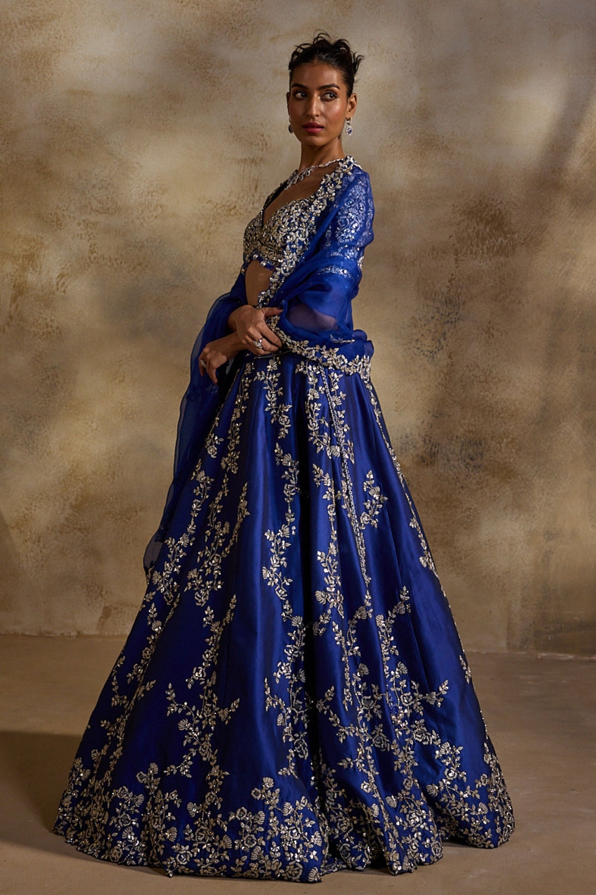 Electric Blue Lehenga Set