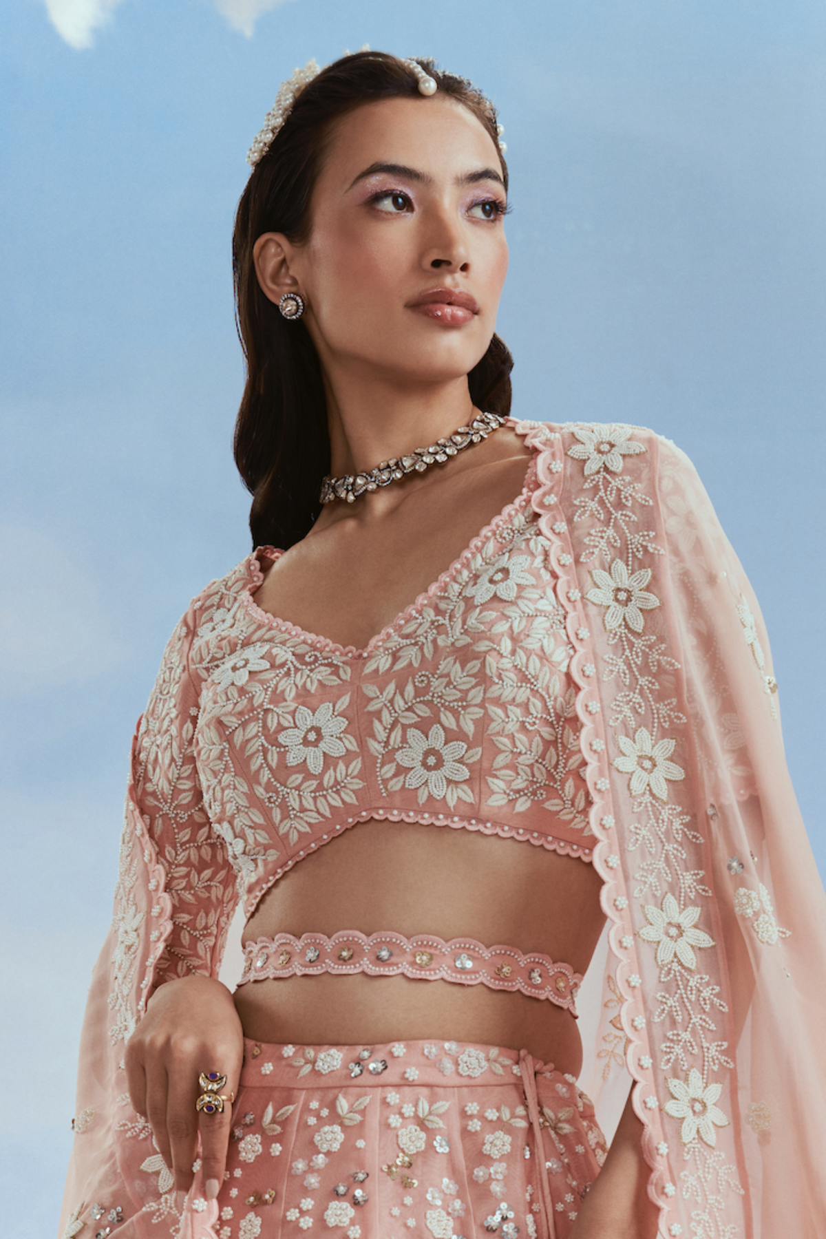 Blush Babylon Kalidar Lehenga Set