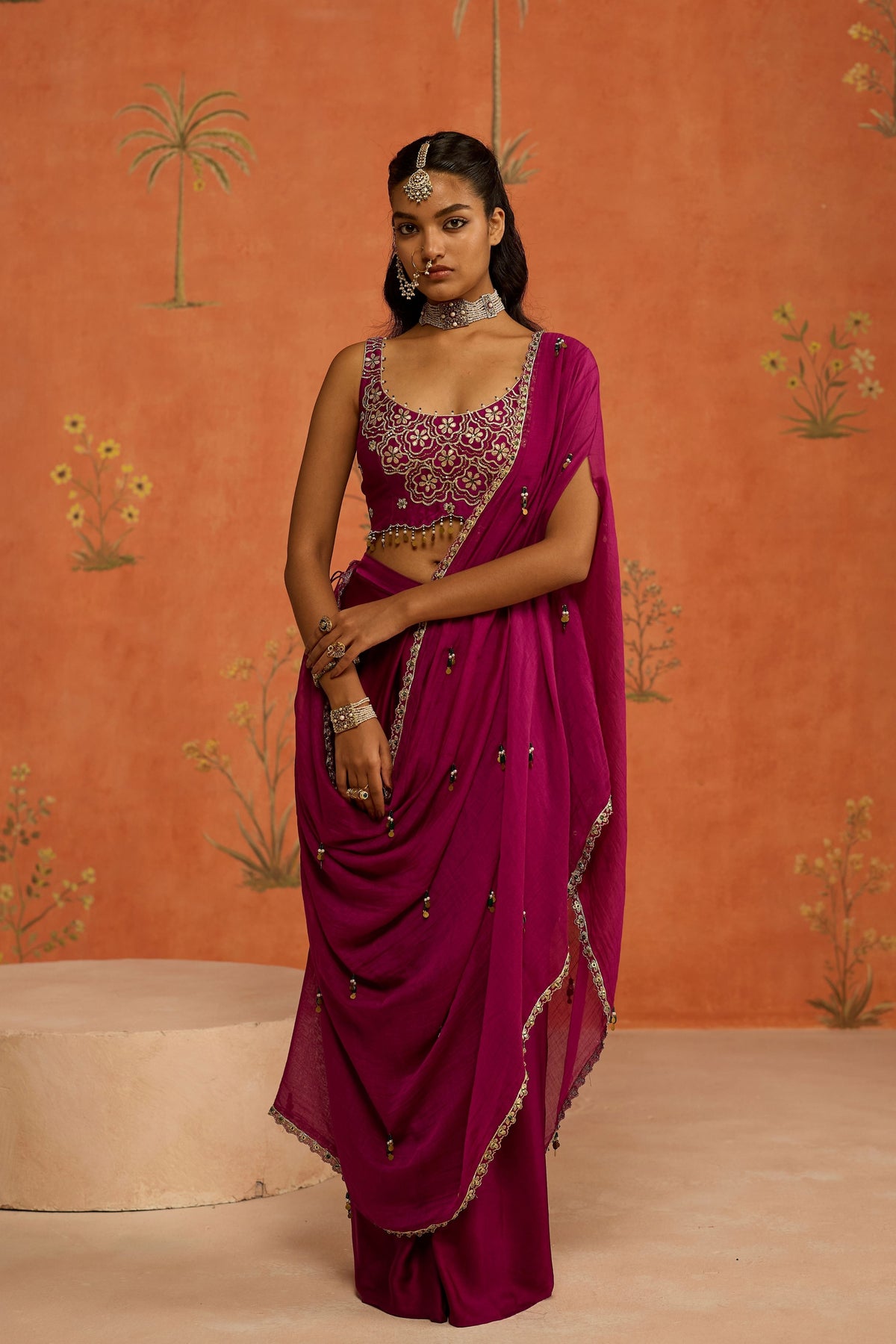 Indu Draped Saree Set
