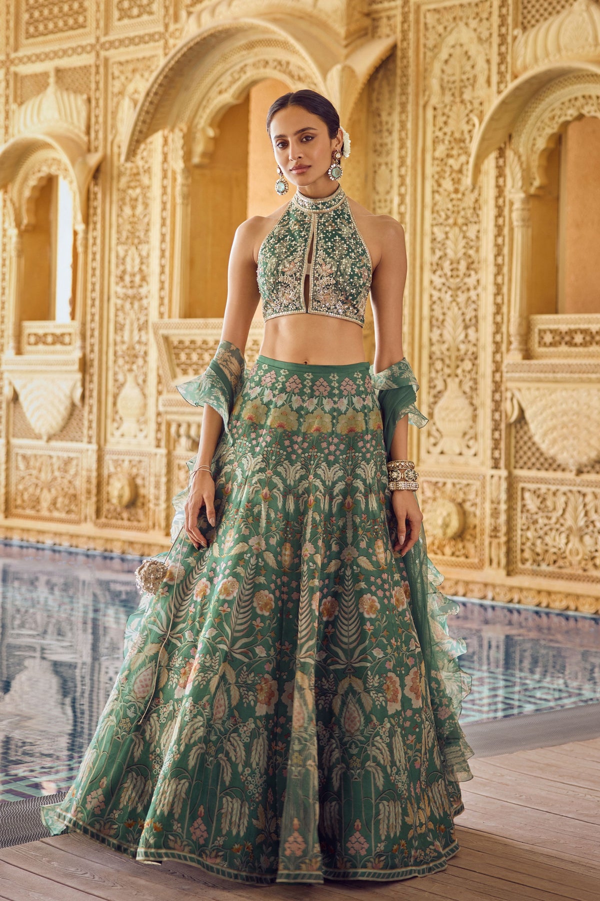 Mist Lehenga Set