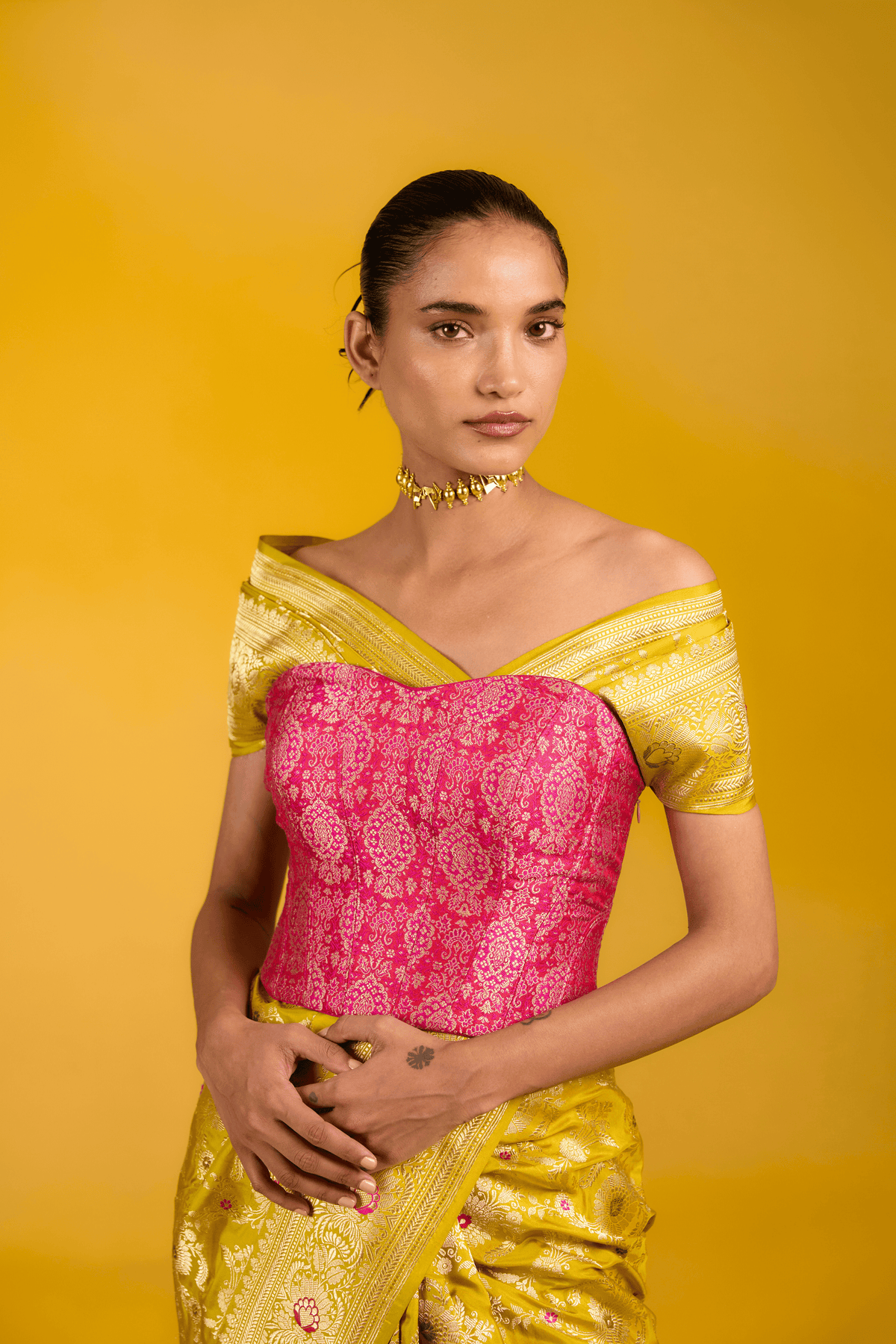 The Citrus Spark Saree