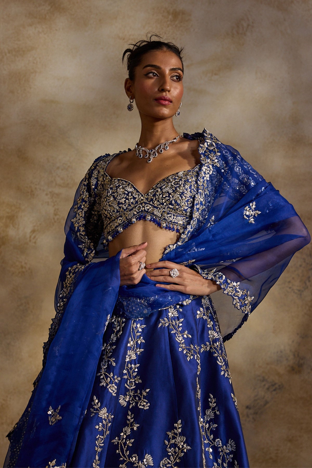 Electric Blue Lehenga Set
