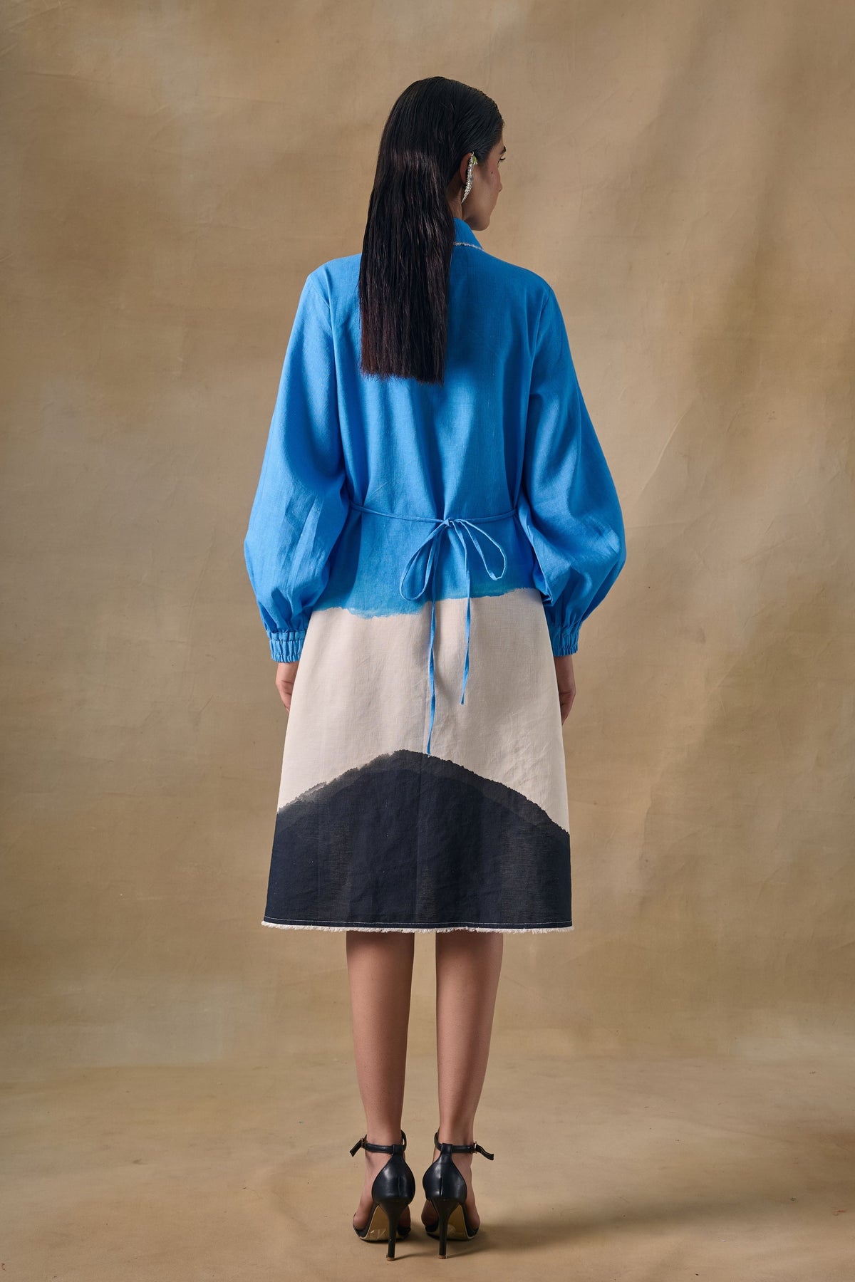 Blue Washed Shirt Dress