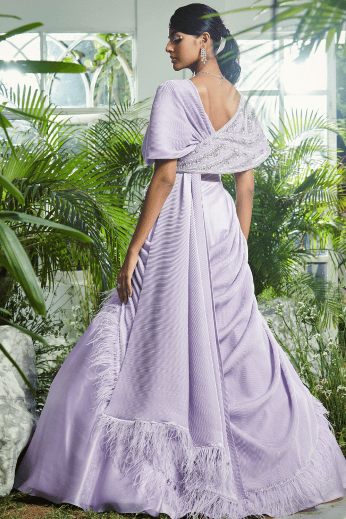 One Shoulder Flare Gown