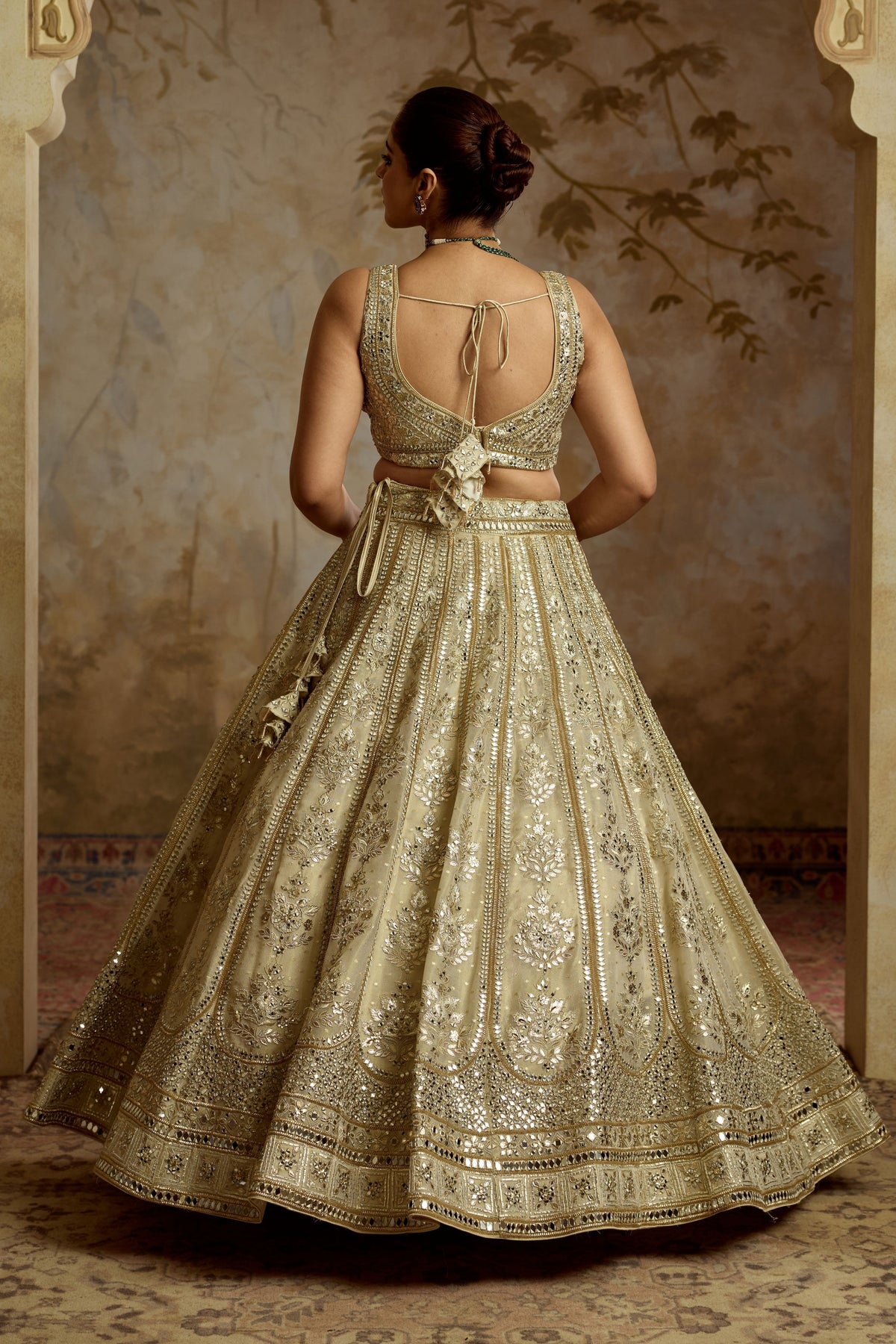 Ivory Tissue Lehenga Set