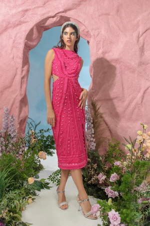 Vidhi Wadhwani - Pia Hot Pink Dress - Elahe Vidhi Wadhwani - Pia Hot Pink Dress - Elahe