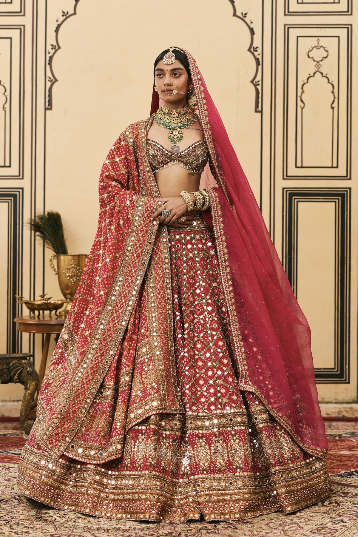 Gulabi Lehenga Set