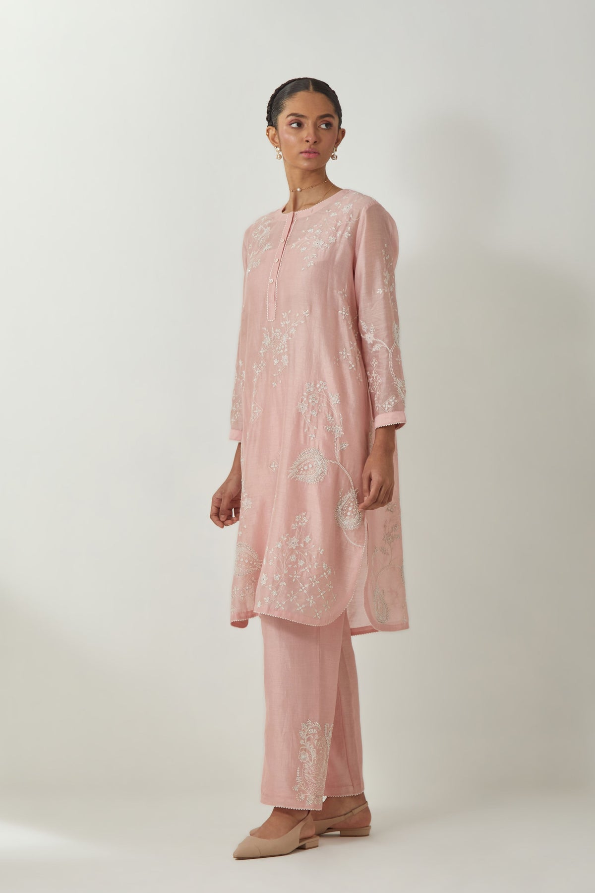 Pink Sequins Kurta