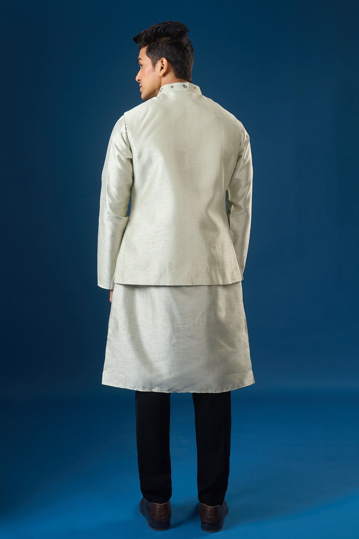 Sage Green Kurta-bundi Set