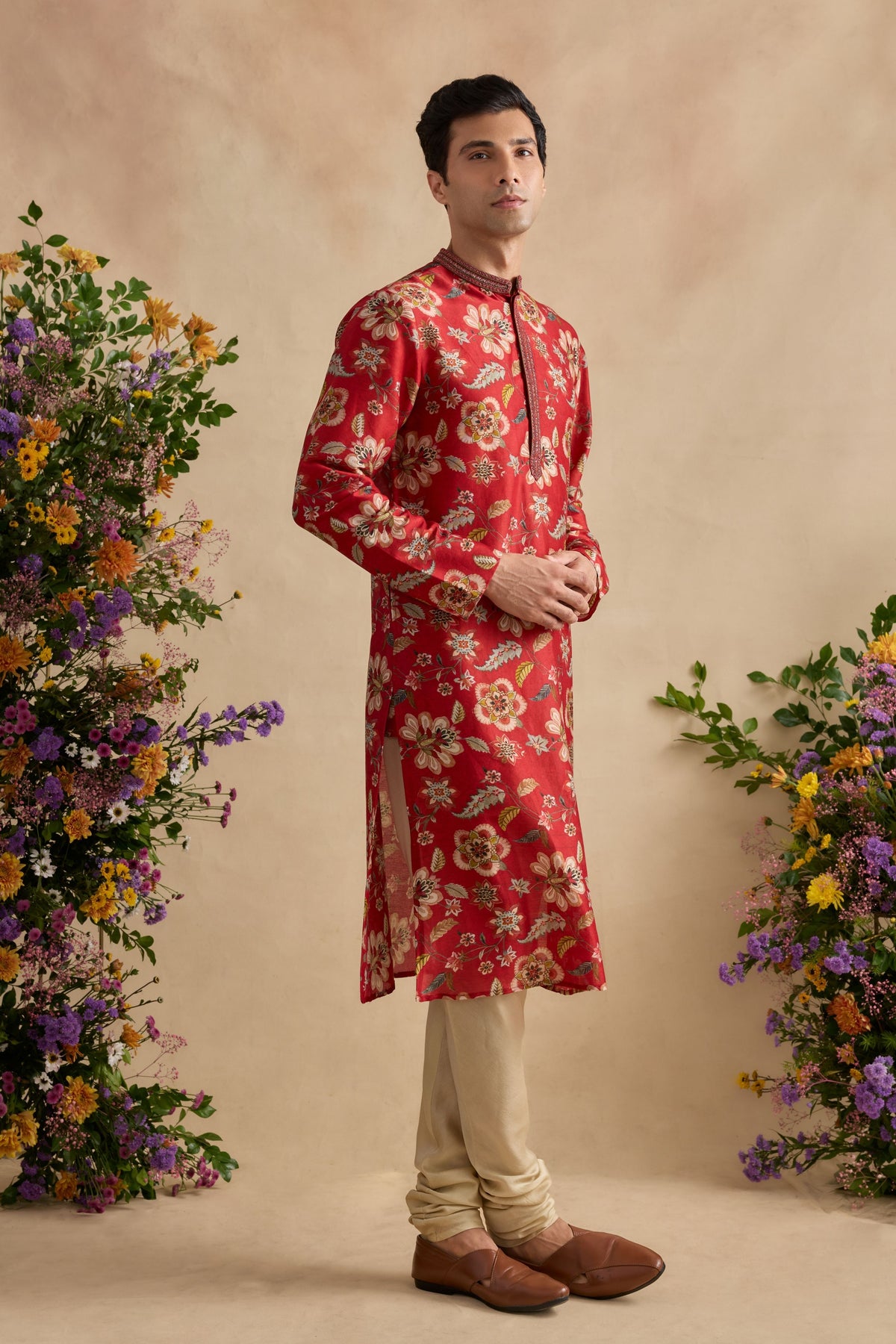 Zian Crimson Kurta Set