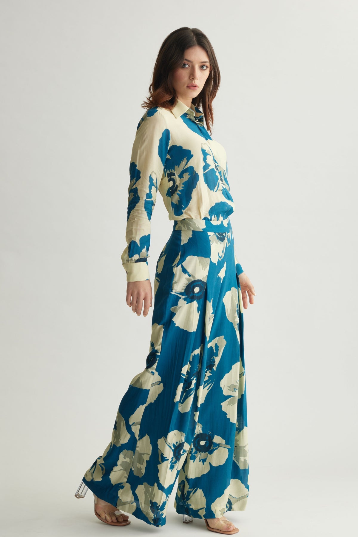 Floral Pleated Pants