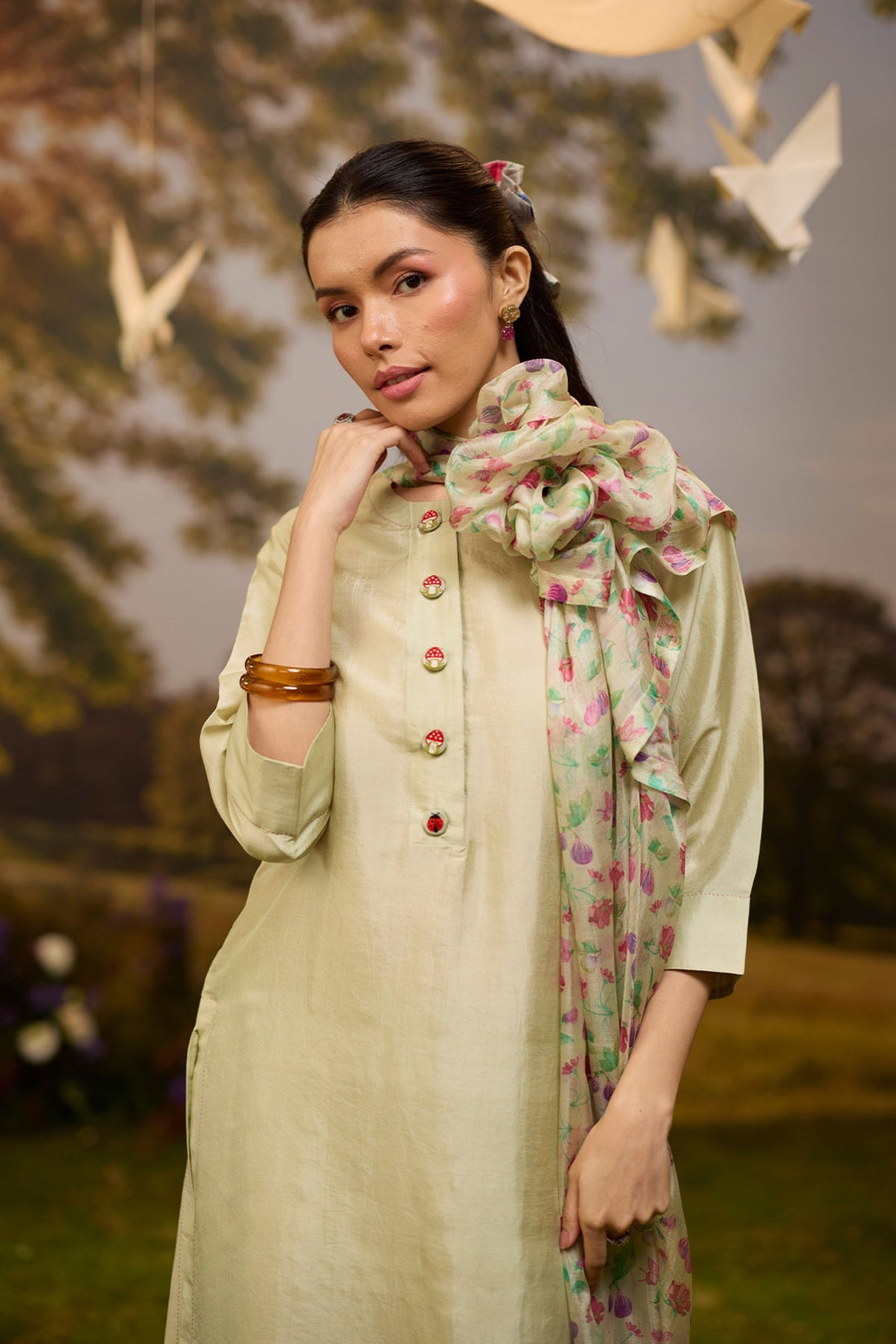 Garden's Edge Yellow Kurta Set