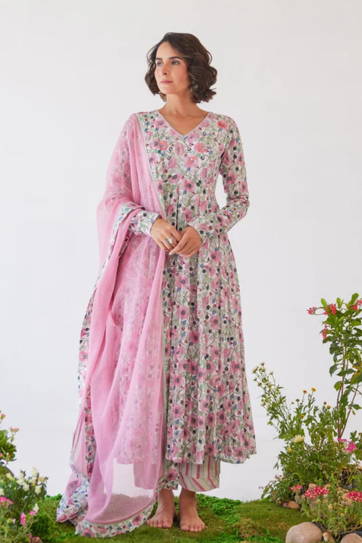 Sakura Anarkali set of 3