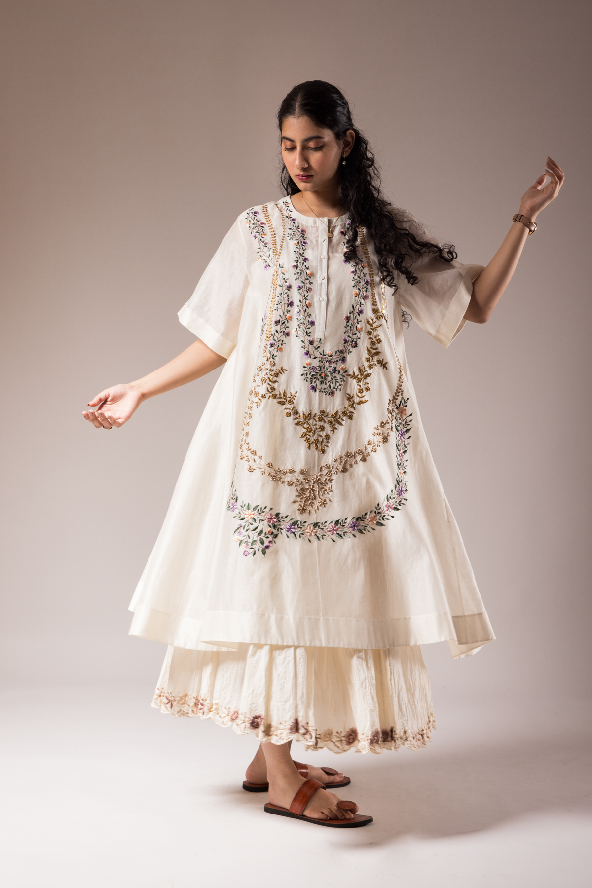 Ghera Dress With Zardozi Work