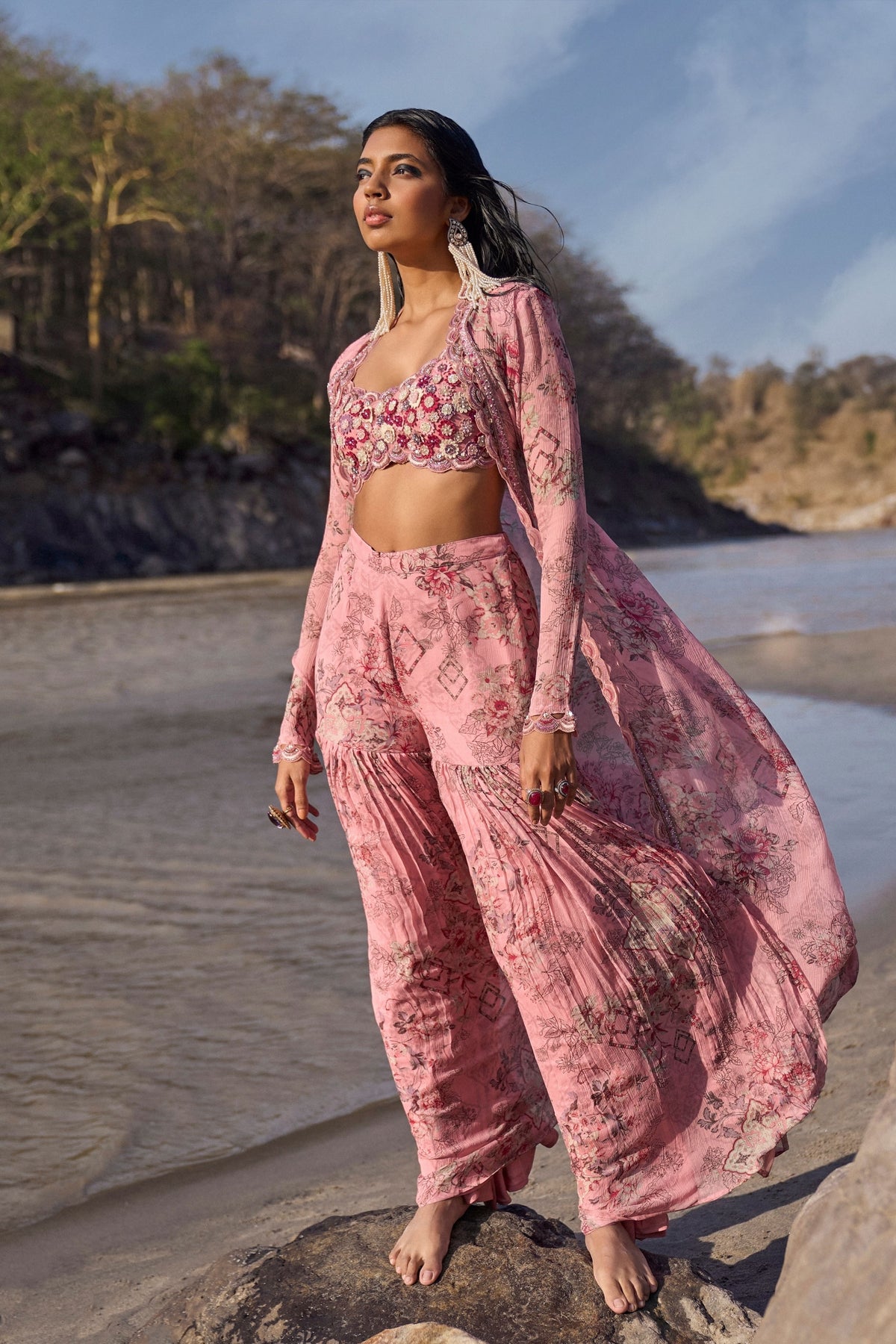 Irina Chiffon Sharara Set
