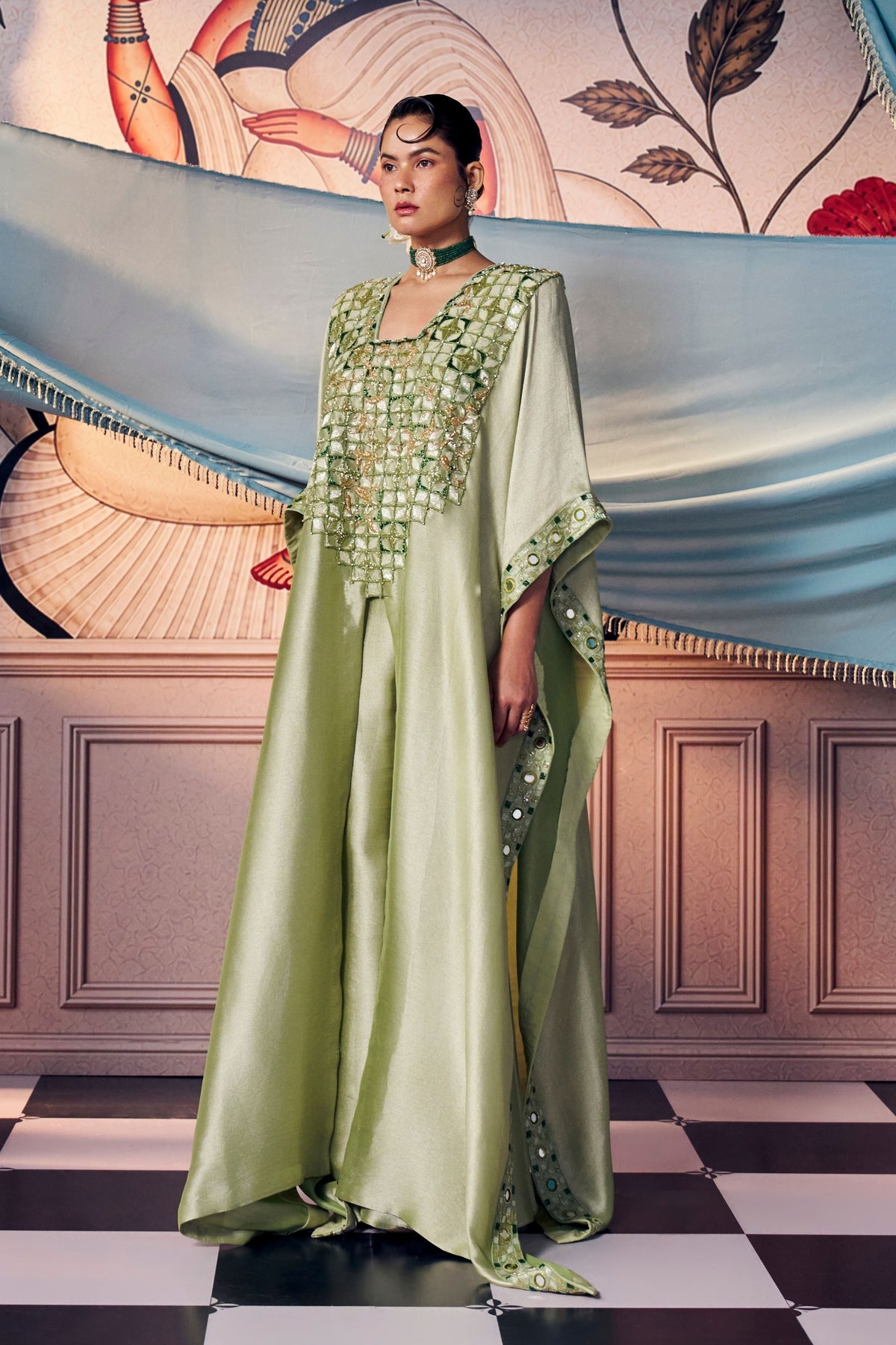 Pistachio Kaftan Set