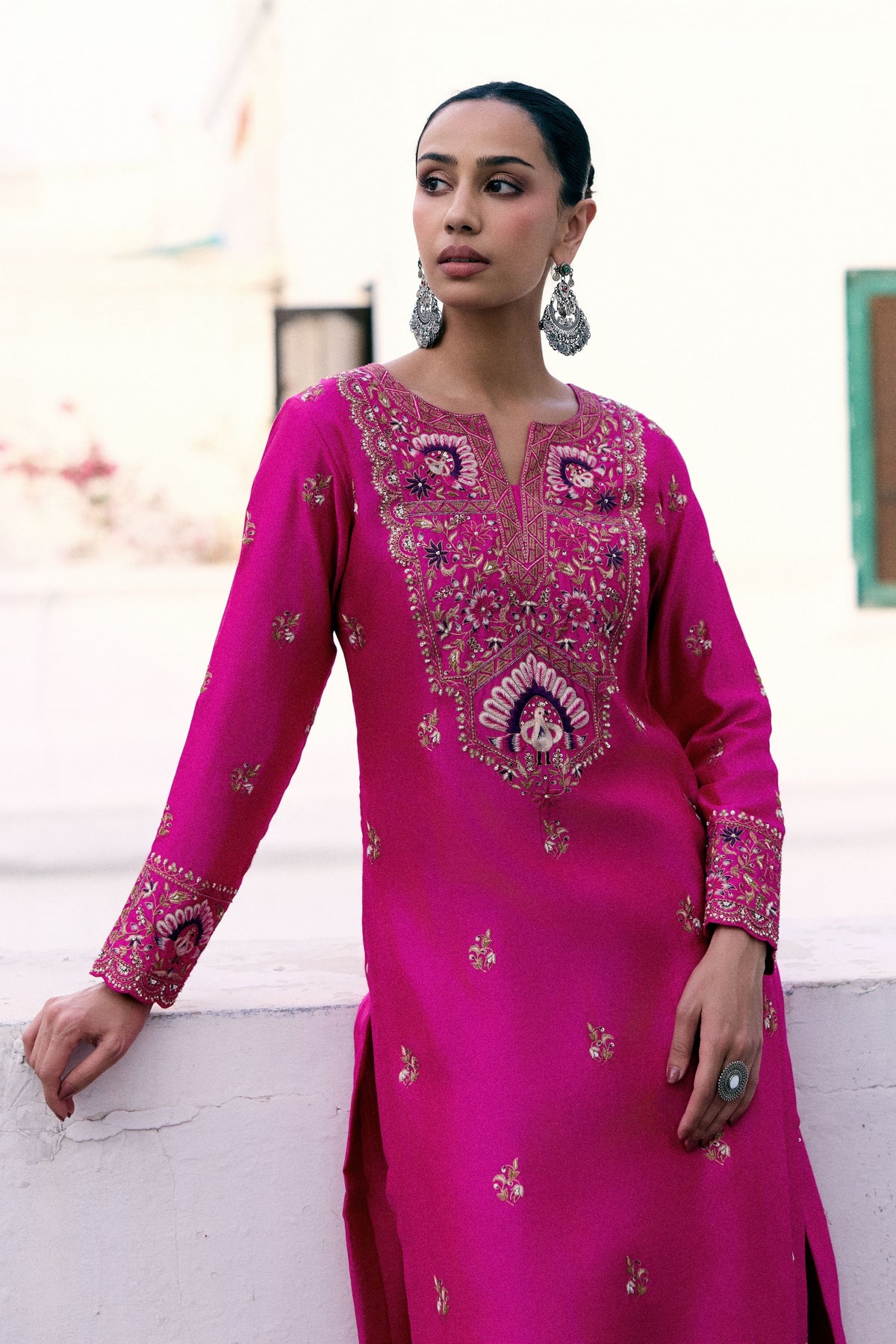 Peacock Bloom Kurta Set