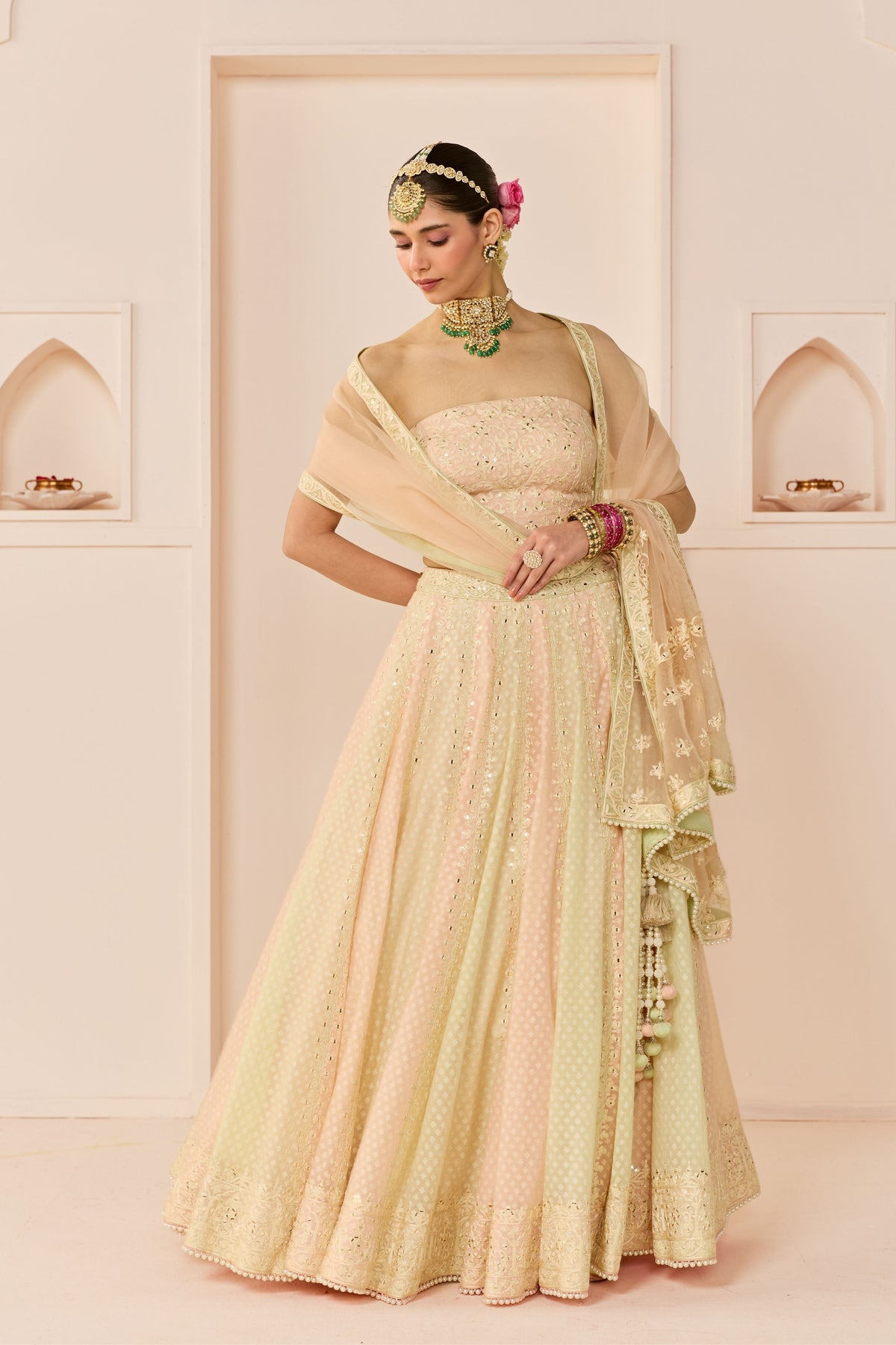 Umaiza Carnation Pink Lehenga Set