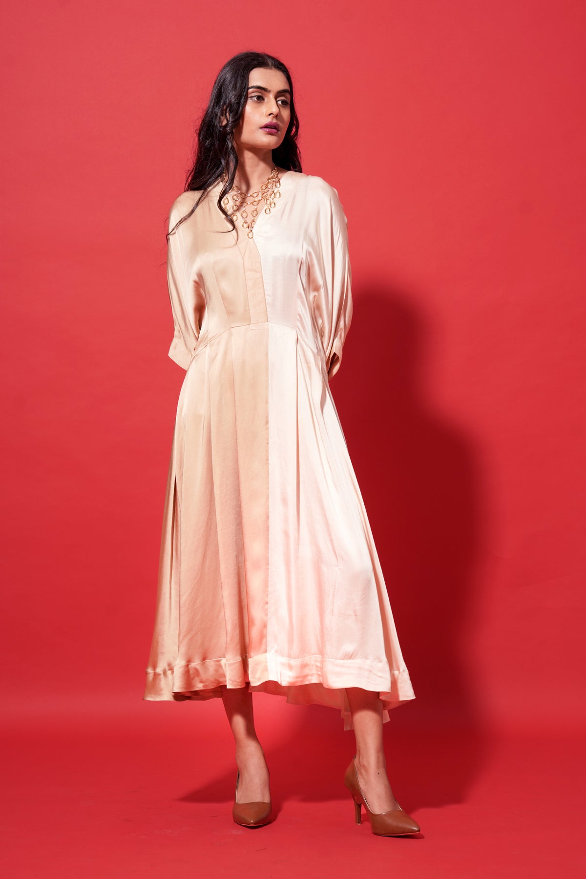 Ivory and Golden Lumina Dress