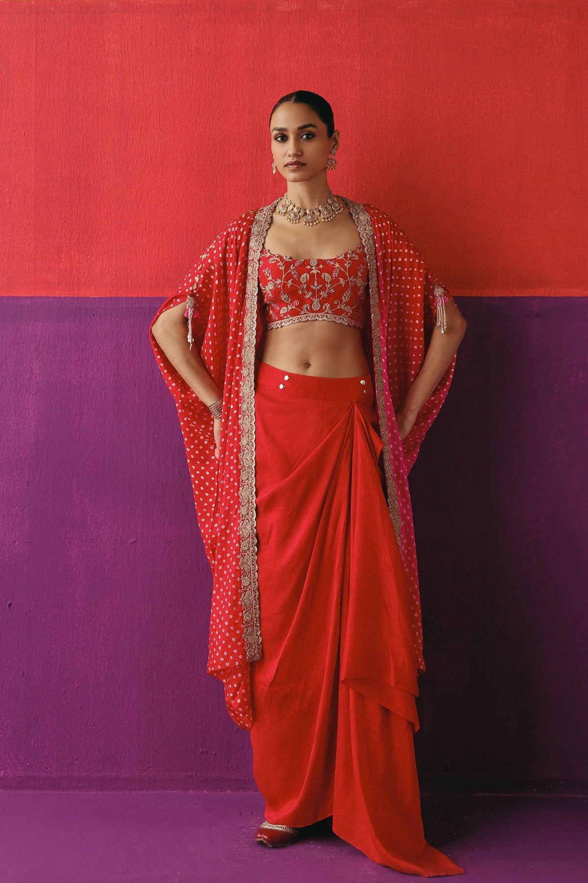 Rani Rouge Cape Set