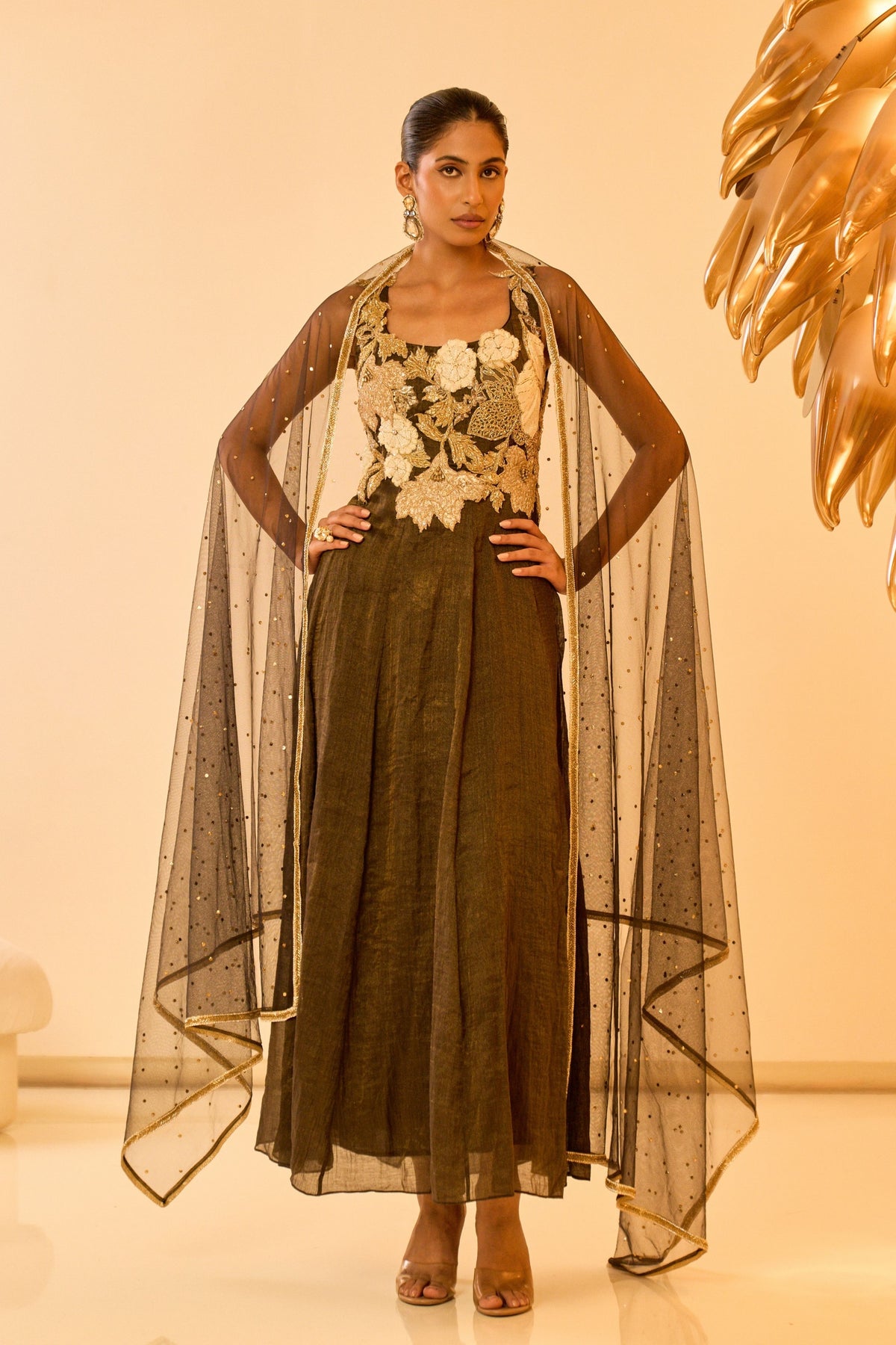Noir Anarkali Set