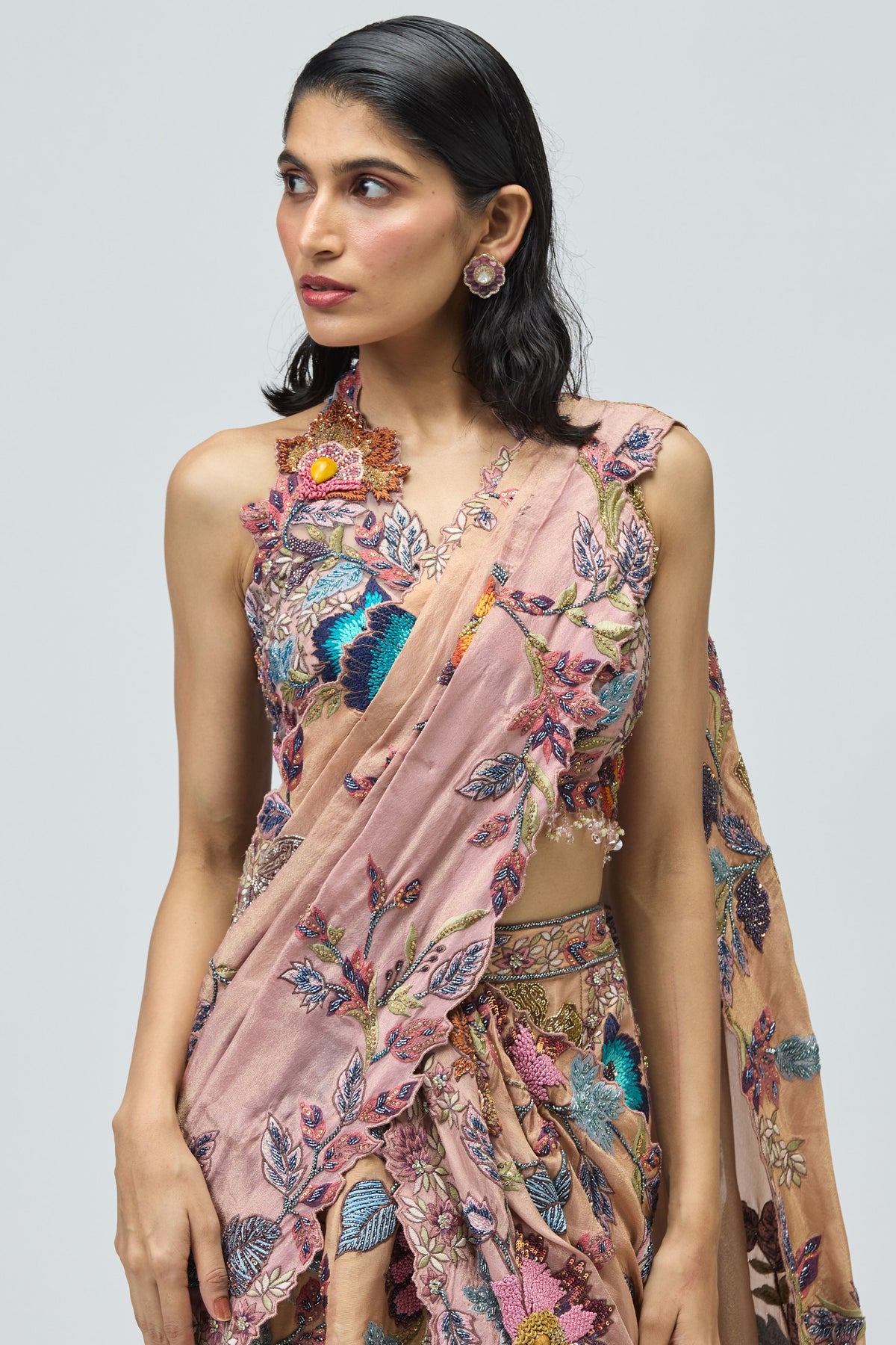 Ombre Tissue Saree Set