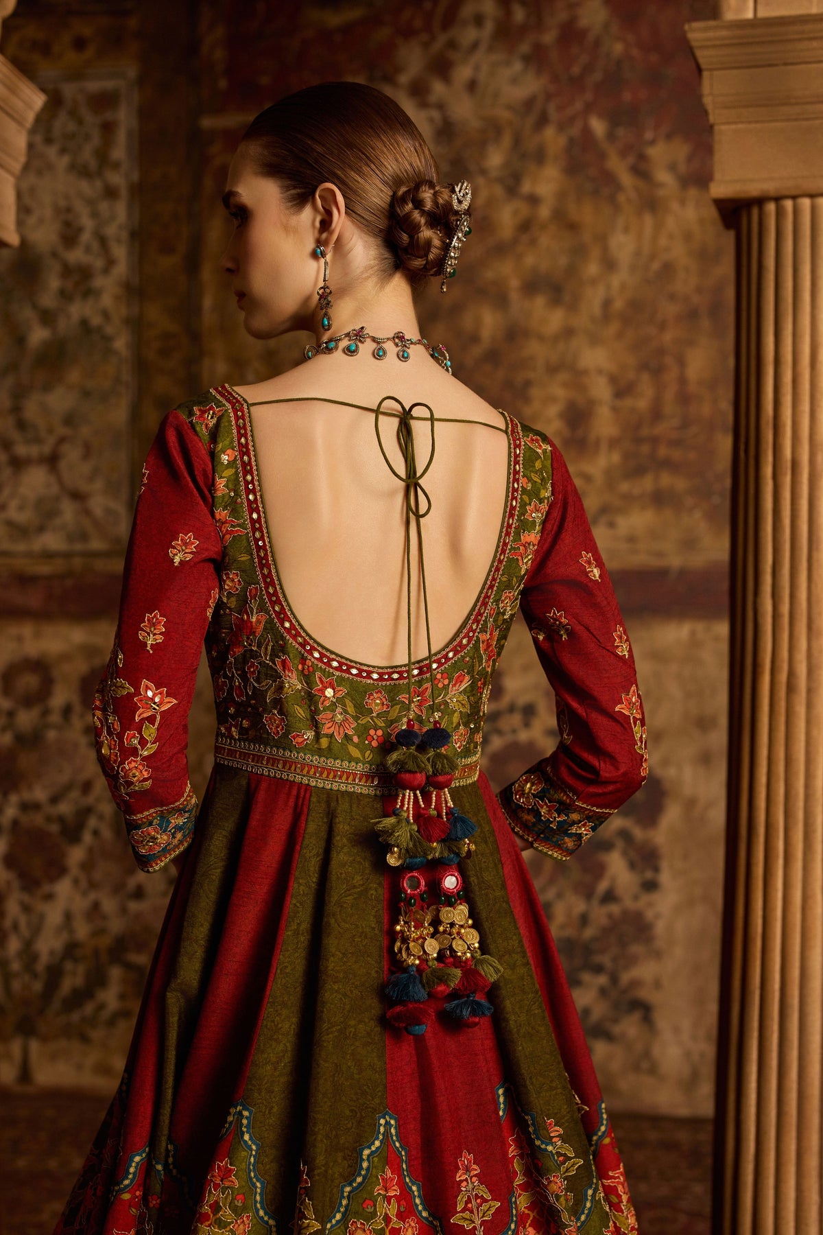 Shirina Maroon Anarkali Set