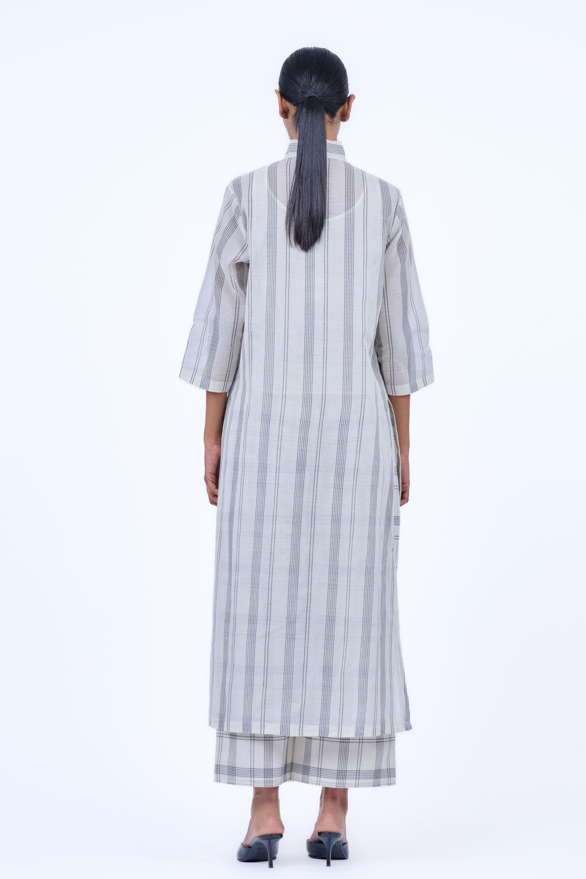 Ecru Yarn Dyed Cotton Pant