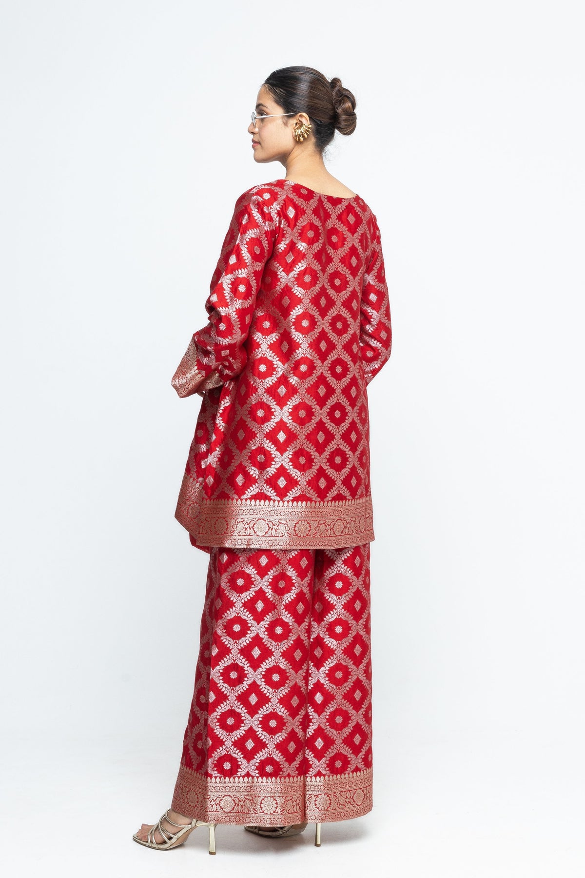 Heera  Jaal Red Tunic Set