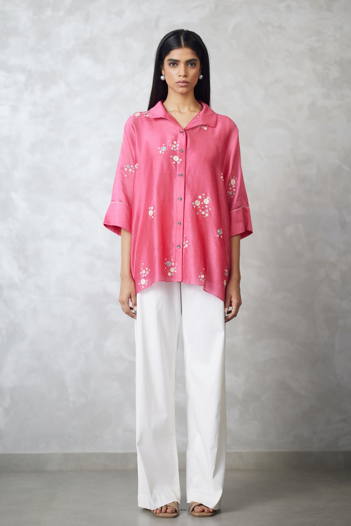 Coral Shirt With Slip