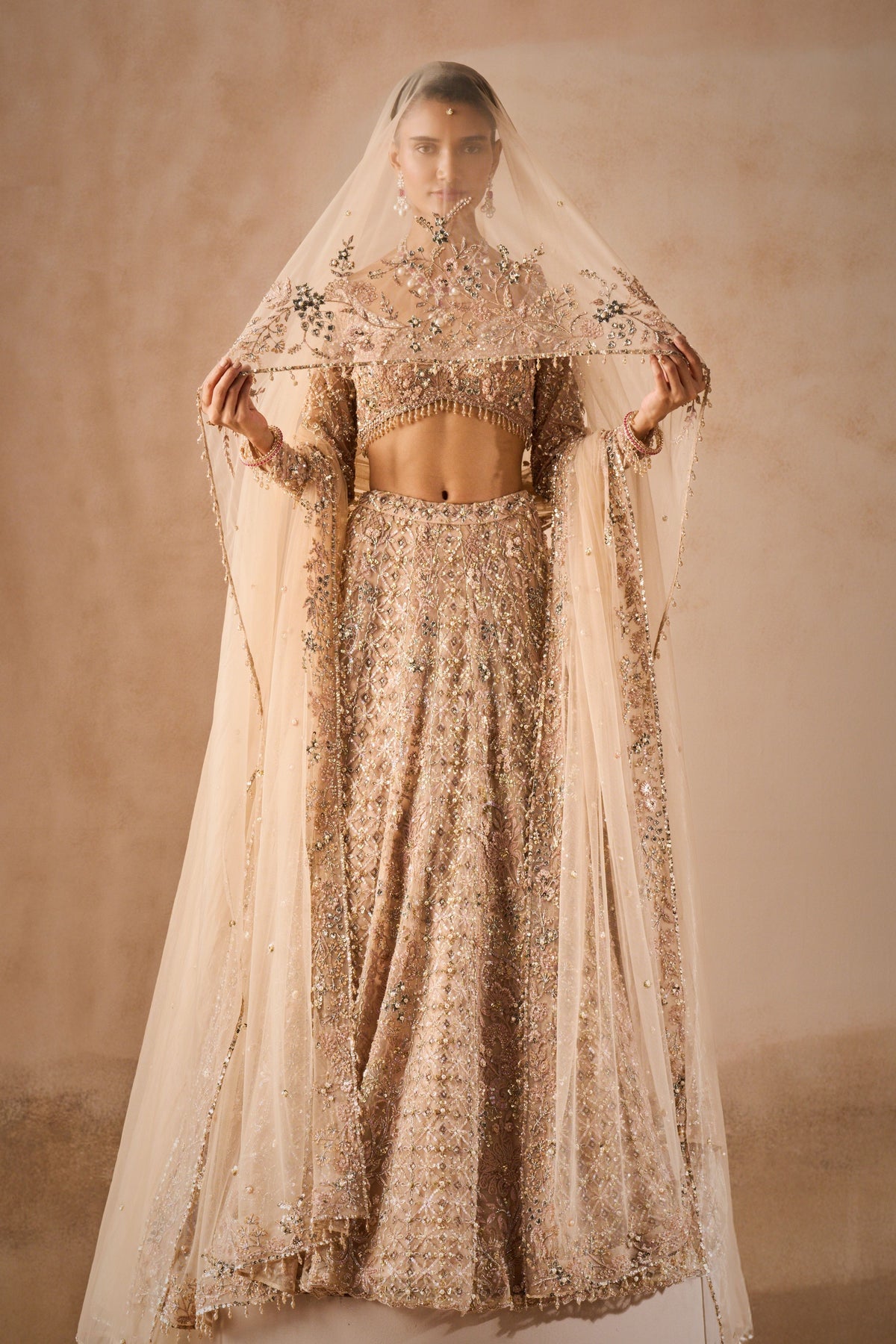 Beige Lehenga Set
