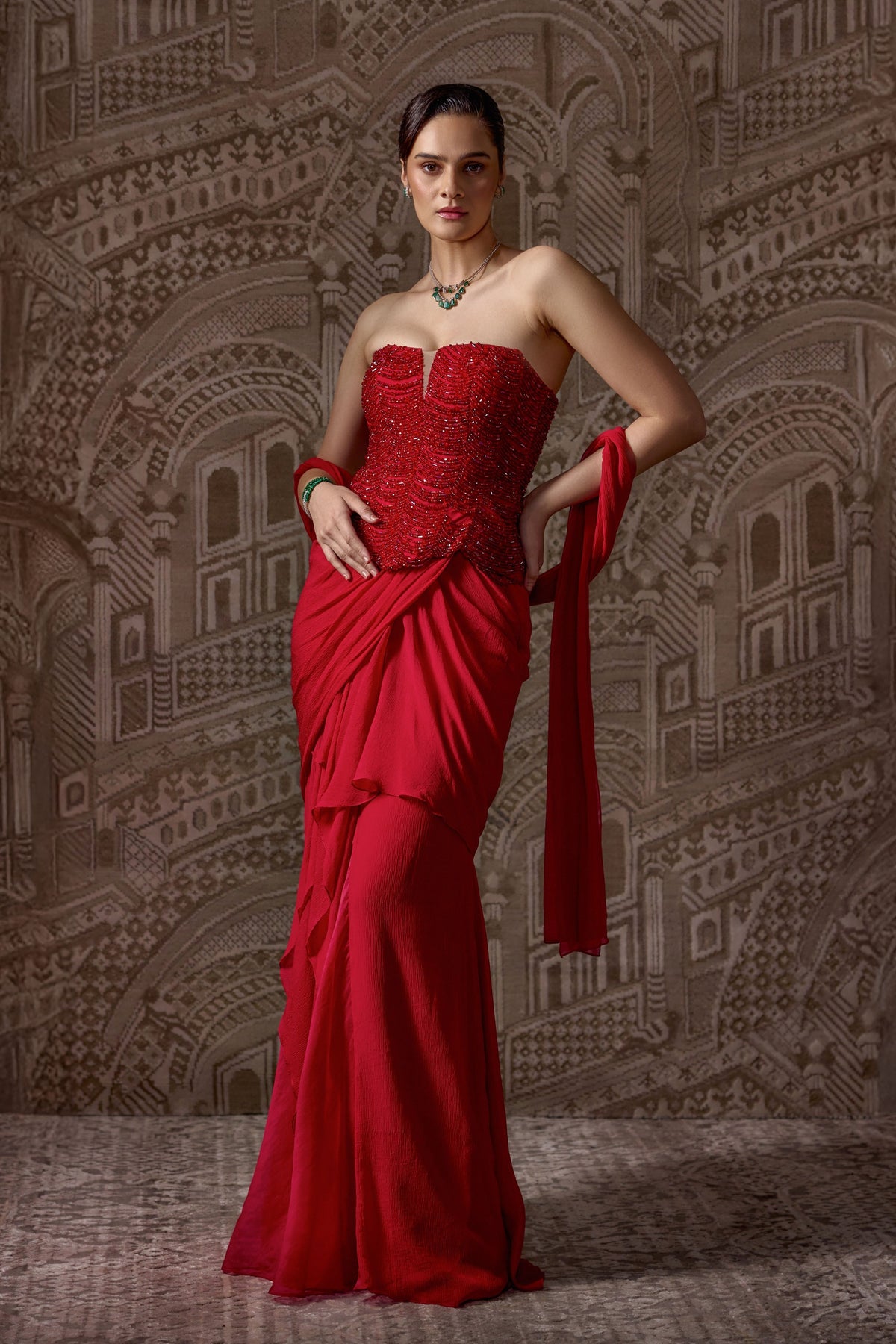 Dynasty Drape Saree Set