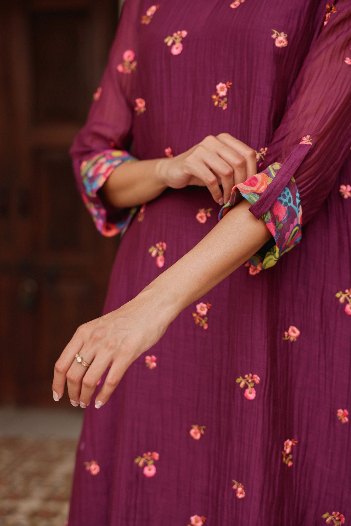 Amethyst Bloom Tunic Set