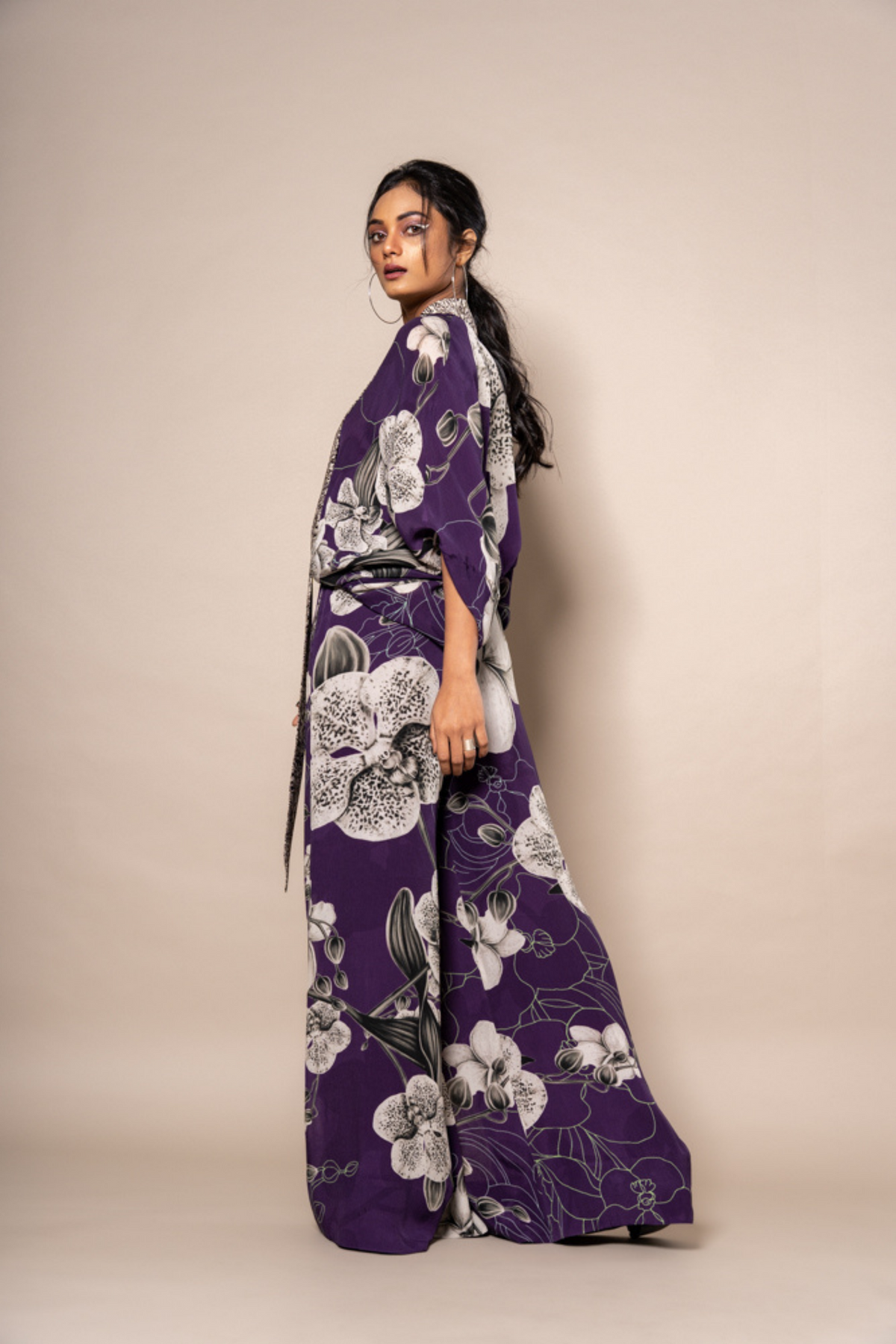 Aubergine Baloon Top With Pants