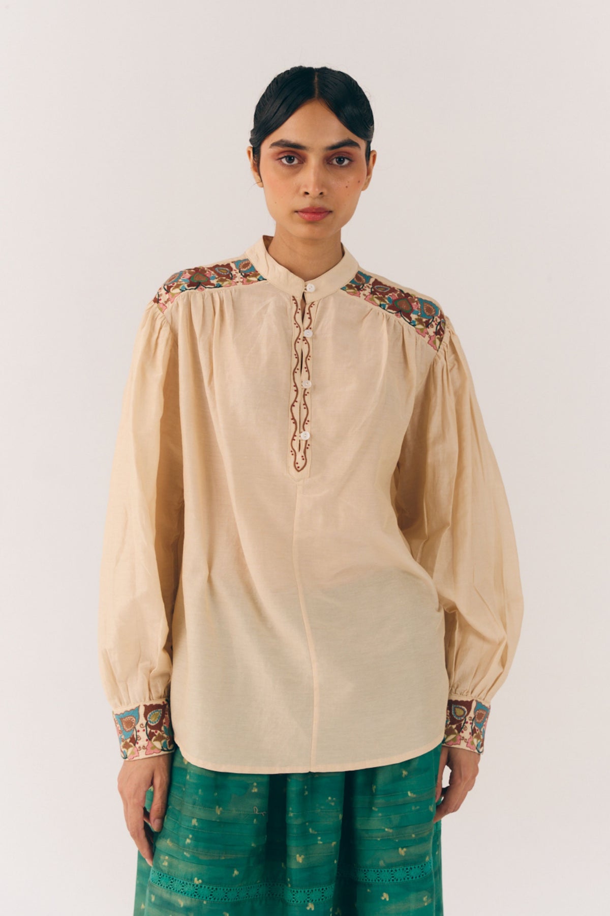 Peasant Ivory Top