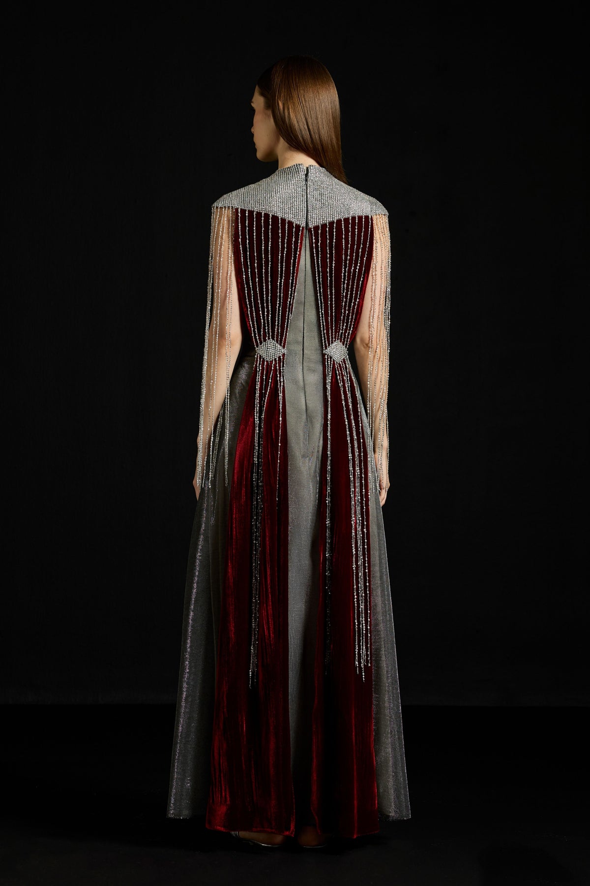 Velvet and Sequins Fringe Dress