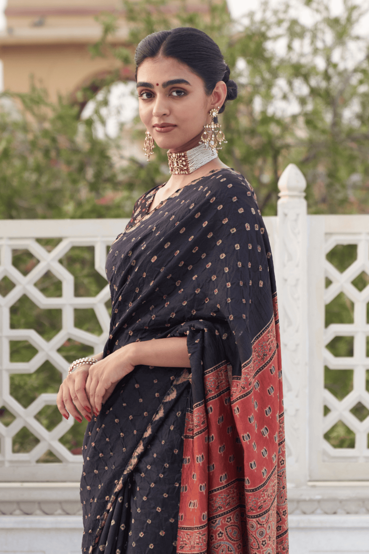 Revati Black Saree