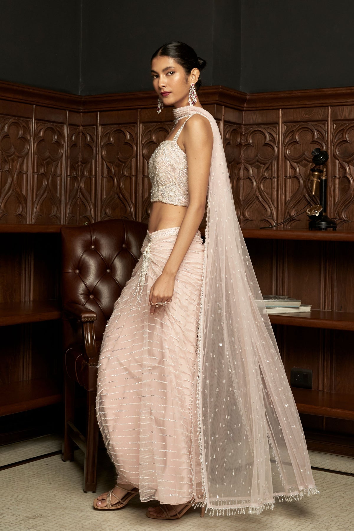 Pink Indo western Set